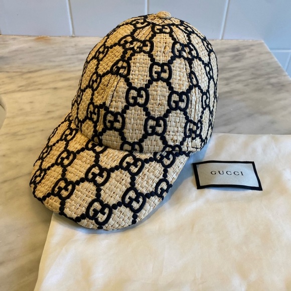 Gucci Raffia GG Monogram Raffia Hat - Picture 3 of 11